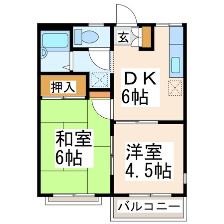 エステートピア九品寺の物件間取画像